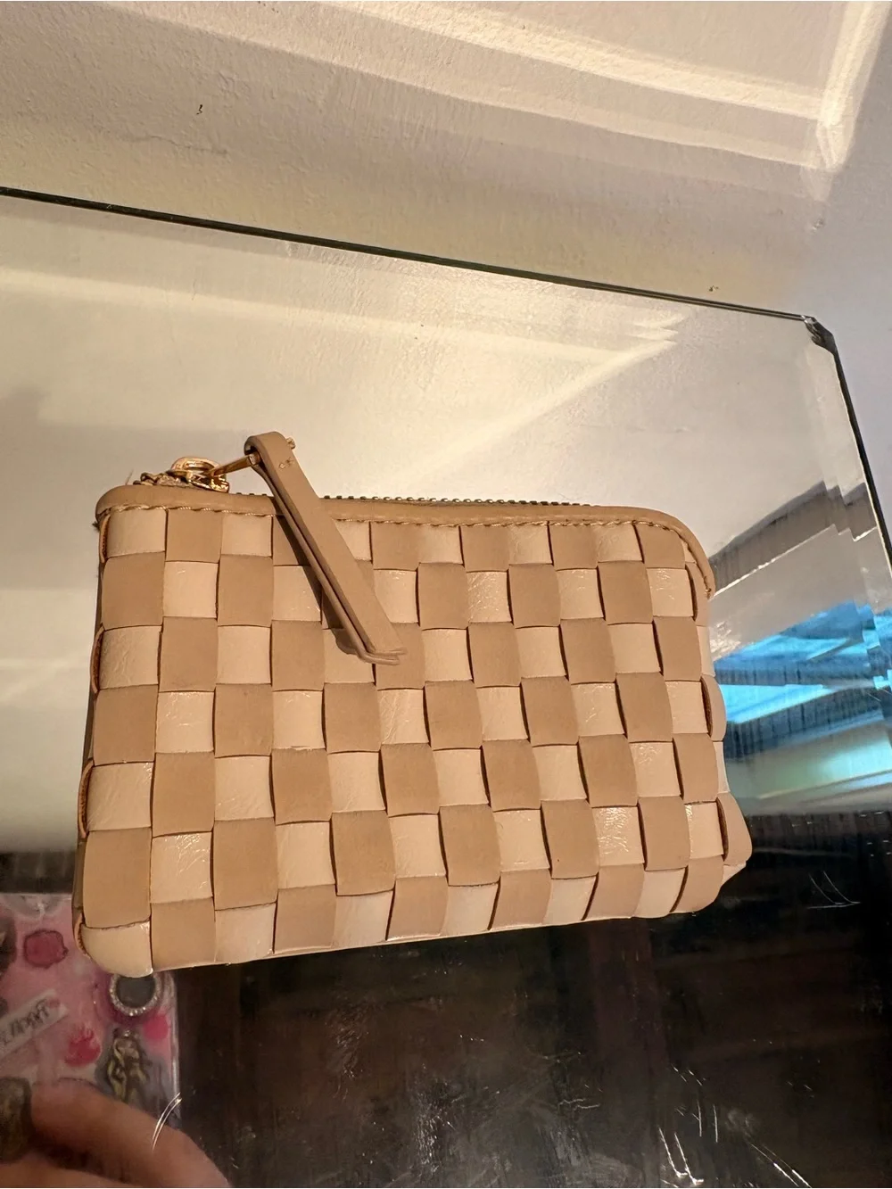 Smaller weaved mini wallet